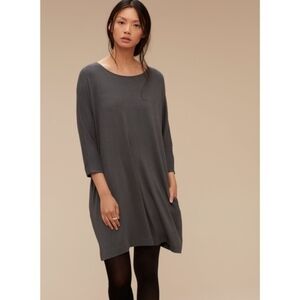 Aritzia Wilfred Free Heather Grey COBER NWT Size XXS Mini Dress Pockets